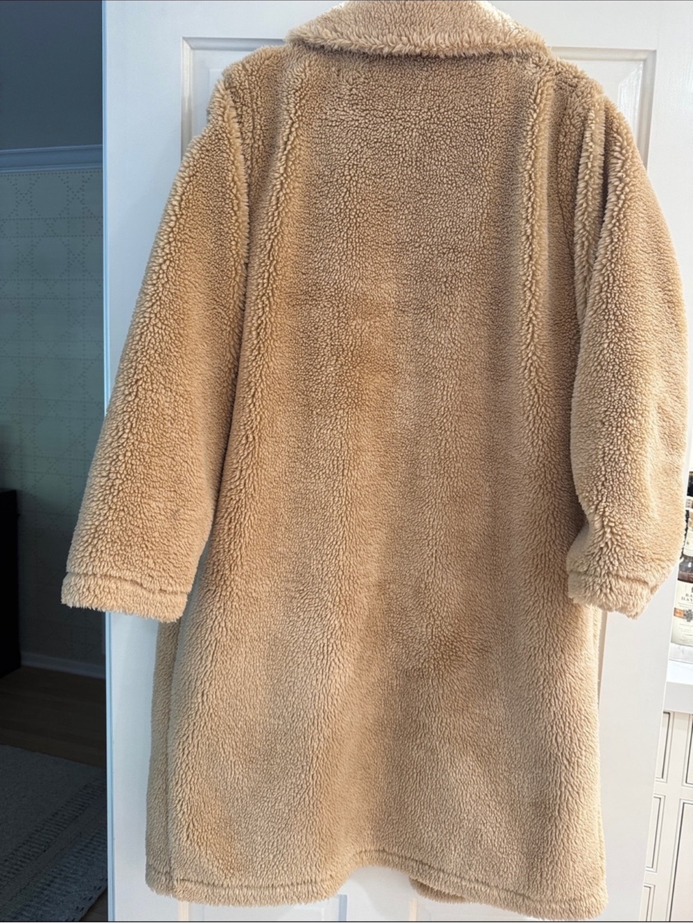 ALO Yoga Teddy Coat Camel Tan Oversized Sherpa Long Jacket - Picture 15 of 16